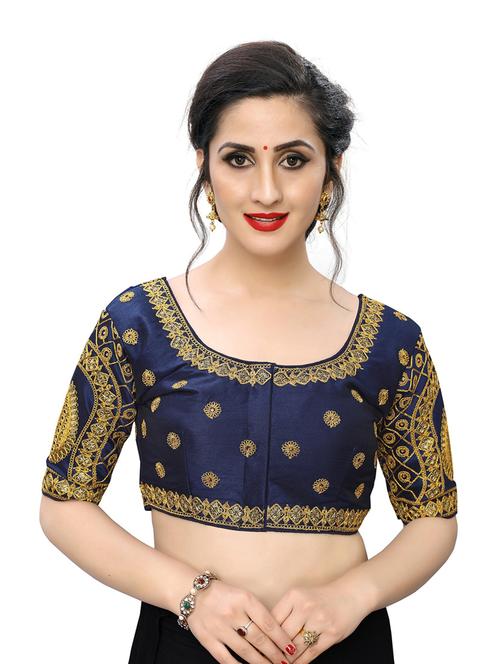 embroidered stitched regular blouse - 20119521 - Very Small Image - 1