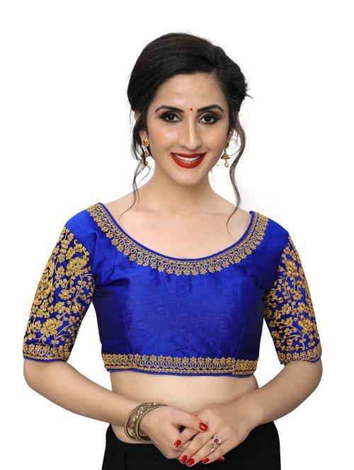 embroidered stitched regular blouse - 20119524 - Very Small Image - 1
