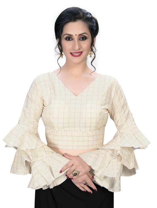 self design stitched regular blouse - 20119525 - Very Small Image - 1