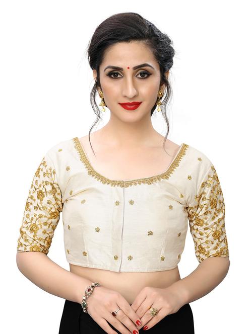 round neck self design regular blouse - 20119544 - Very Small Image - 1