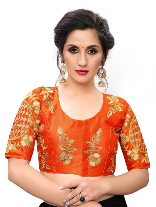 round neck self design regular blouse - 20119590 - Very Small Image - 1
