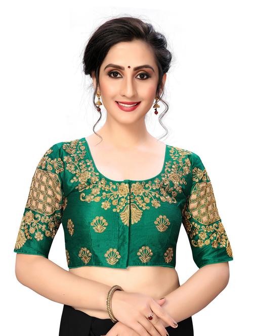 round neck self design regular blouse - 20119593 - Very Small Image - 1