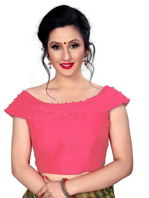 pink silk blend regular blouse - 20119619 - Very Small Image - 1