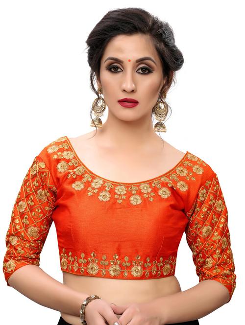 embroidered stitched blouse - 20119642 - Very Small Image - 1