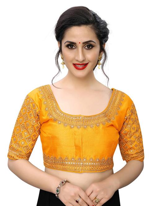 yellow embroidered blouse - 20119680 - Very Small Image - 1