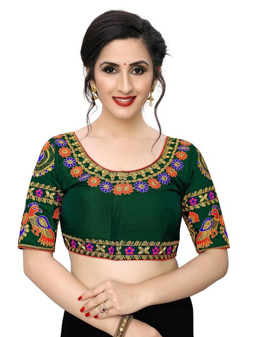 round neck self design regular blouse - 20119699 - Very Small Image - 1