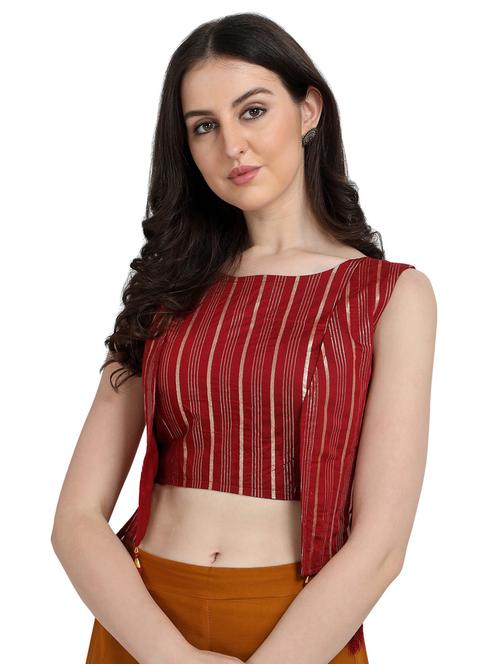 round neck stripes regular blouse - 20119703 - Very Small Image - 1