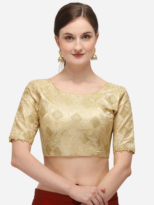 round neck self design regular blouse - 20119748 - Very Small Image - 1
