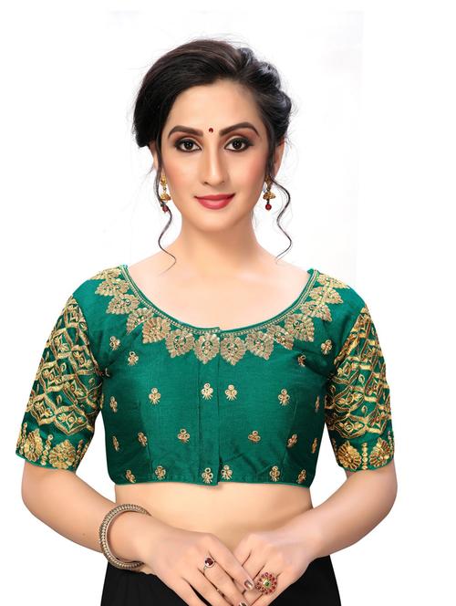 round neck self design regular blouse - 20119750 - Very Small Image - 1