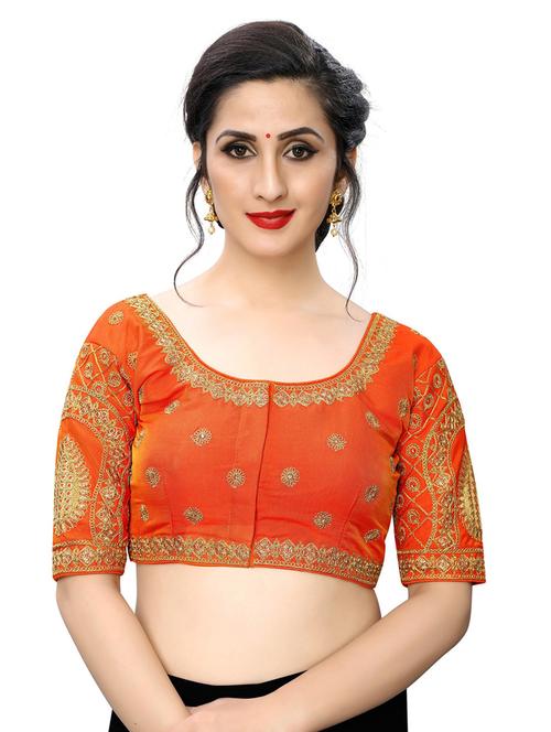round neck self design regular blouse - 20119752 - Very Small Image - 1