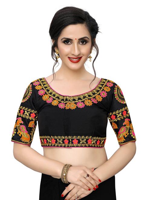 round neck embroidered blouse - 20119807 - Very Small Image - 1