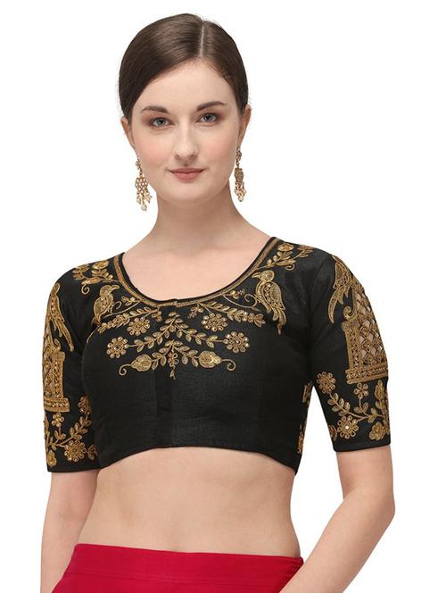 round neck embroidered blouse - 20119814 - Very Small Image - 1