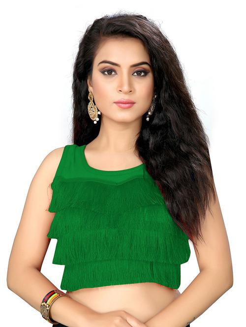 round neck self design regular blouse - 20119819 - Very Small Image - 1