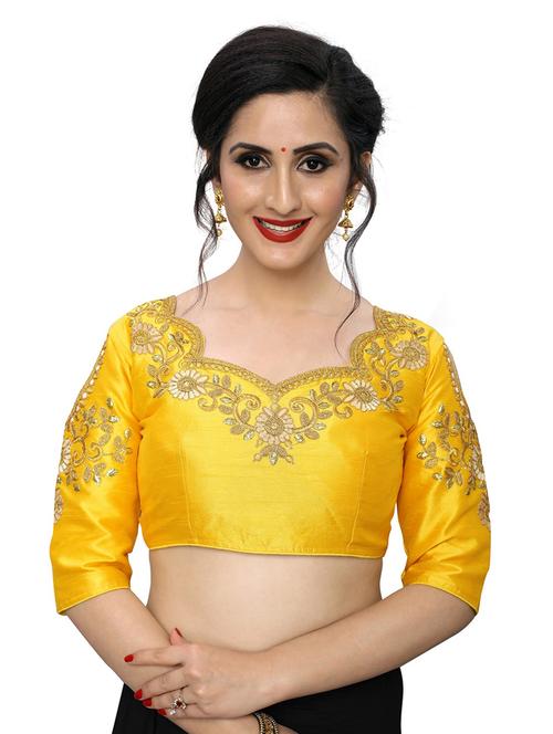 sweetheart neck self design regular blouse - 20119846 - Very Small Image - 1