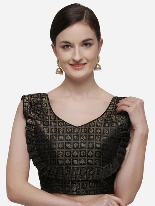v-neck printed regular blouse - 20119847 - Very Small Image - 1