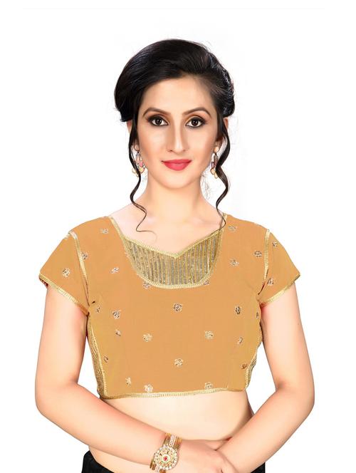 v neck self design regular blouse - 20119851 - Very Small Image - 1