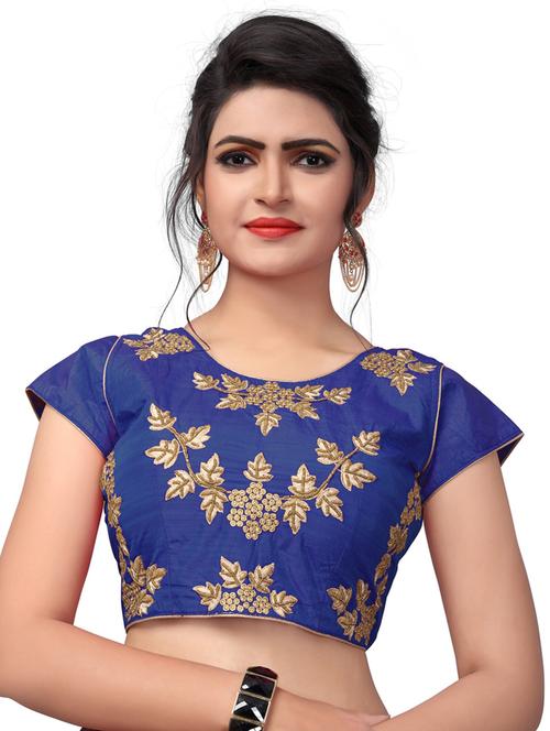 round neck embroidered blouse - 20119860 - Very Small Image - 1