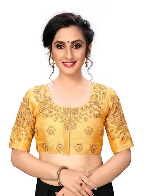 round neck self design regular blouse - 20119890 - Very Small Image - 1