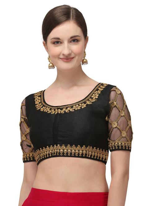 round neck self design regular blouse - 20119898 - Very Small Image - 1