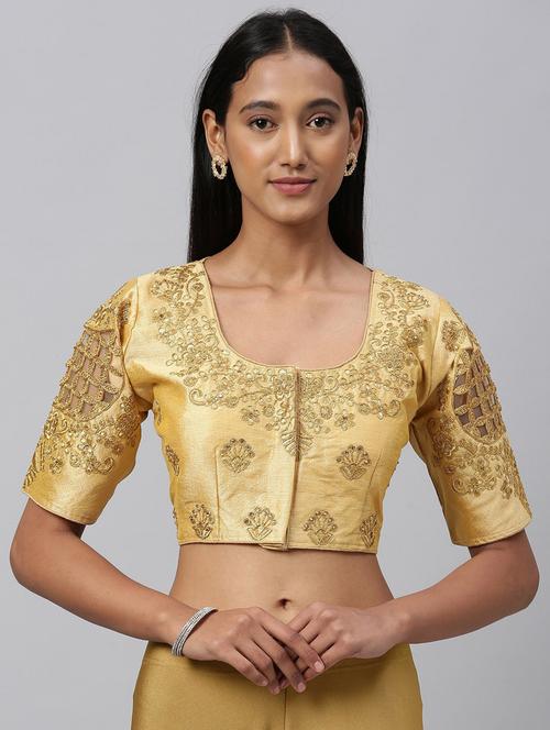 u-neck self design regular blouse - 20119934 - Very Small Image - 1