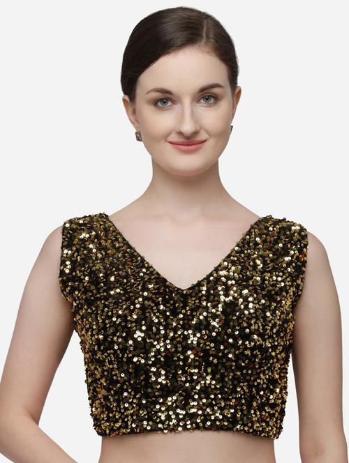 v-neck self design regular blouse - 20119942 - Very Small Image - 1