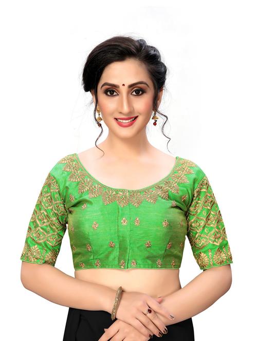 round neck self design regular blouse - 20120259 - Very Small Image - 1
