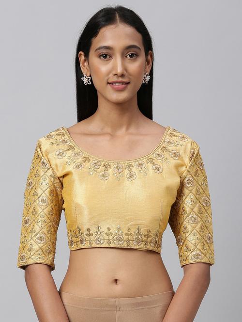 round neck self design regular blouse - 20120292 - Very Small Image - 1