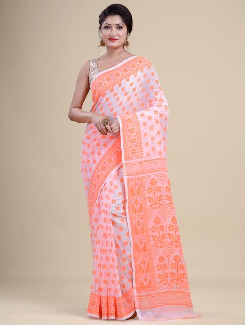 women's self design white colored saree - 20121076 - Very Small Image - 1