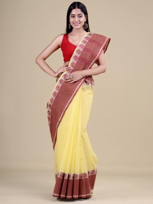 yellow cotton tant saree - 20121132 - Very Small Image - 1