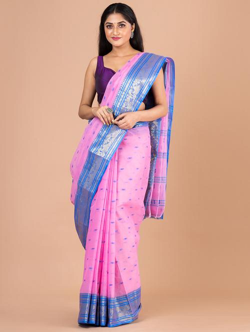 women's self design pink colored saree - 20121279 - Very Small Image - 1