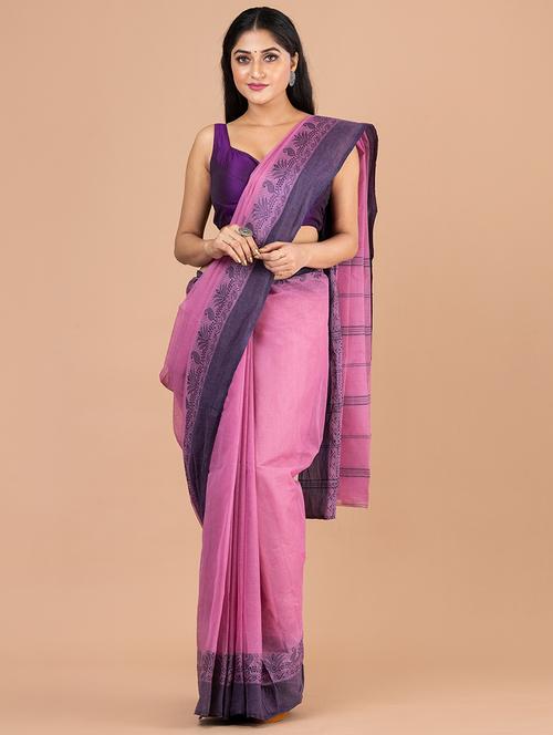 self design tant saree - 20121298 - Very Small Image - 1