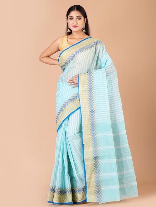 sea green tant saree - 20121513 - Very Small Image - 1