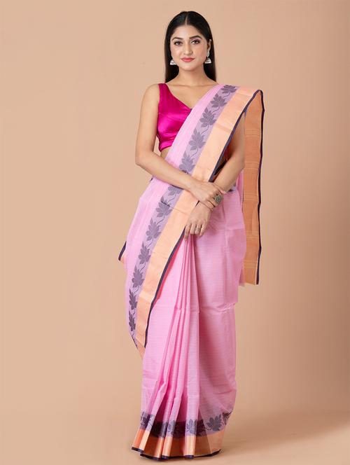 women's ` pink colored saree - 20121524 - Very Small Image - 1