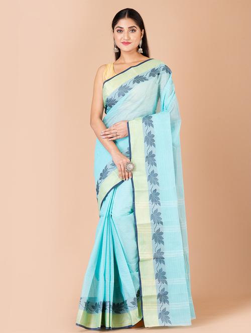 light blue tant saree - 20121527 - Very Small Image - 1