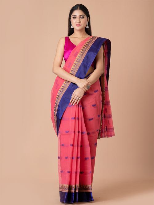 women's self design pink colored saree - 20121539 - Very Small Image - 1