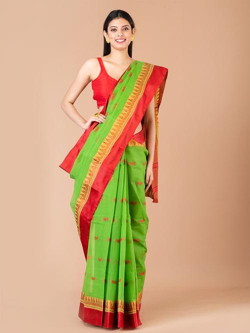 women's self design lime colored saree - 20121542 - Very Small Image - 1