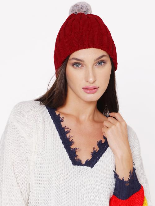 red wool cap - 20121648 - Very Small Image - 1