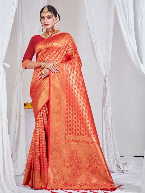 red silk kanjivaram saree - 20122224 - Very Small Image - 1