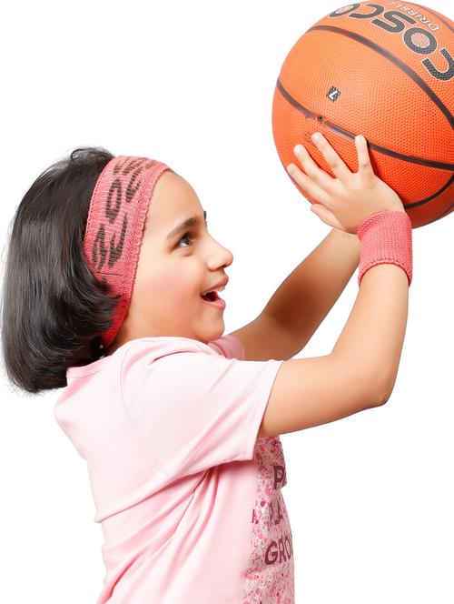 pink cotton hairband with wristband - 20122356 - Very Small Image - 1