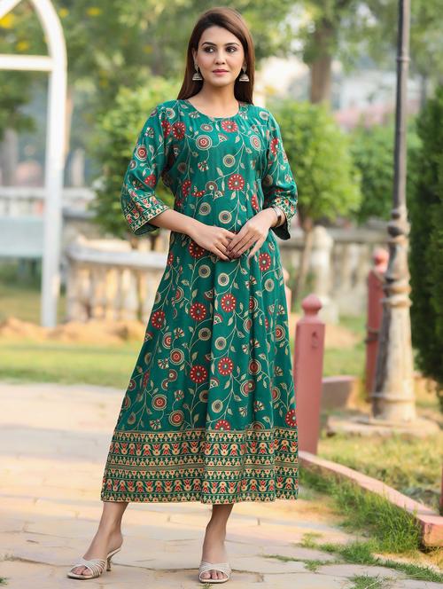 women printed ethnic dress - 20123997 - Very Small Image - 1