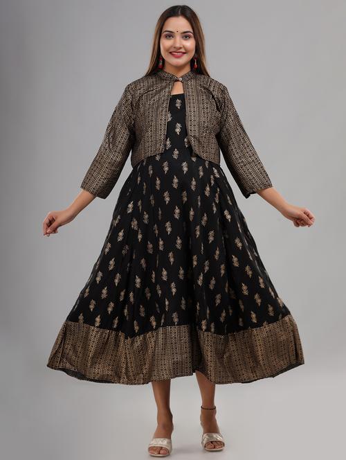 women printed ethnic dress maternity wear - 20124002 - Very Small Image - 1