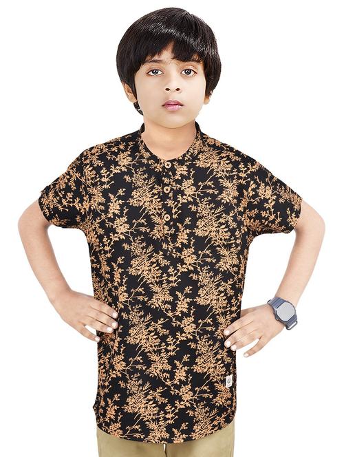 boys printed cotton kurta - 20124246 - Very Small Image - 1