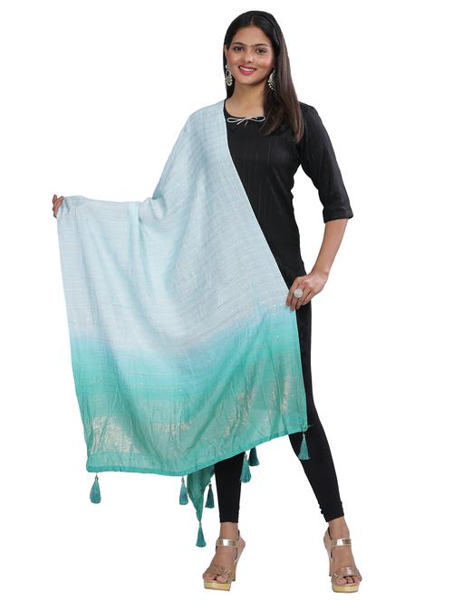 zari work woven dupatta - 20125942 - Very Small Image - 1