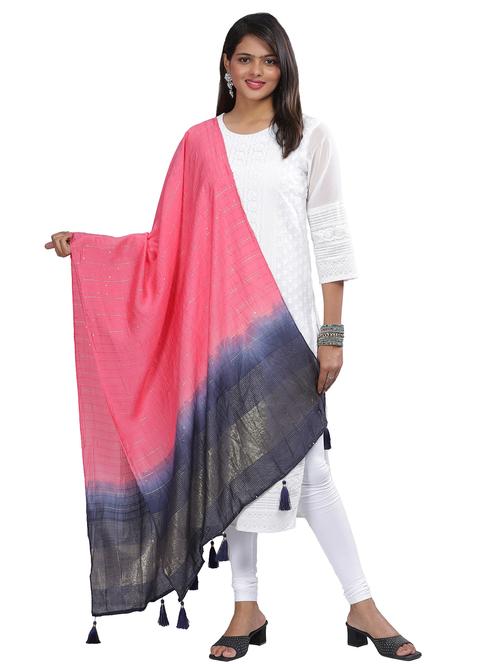 zari work woven dupatta - 20125946 - Very Small Image - 1