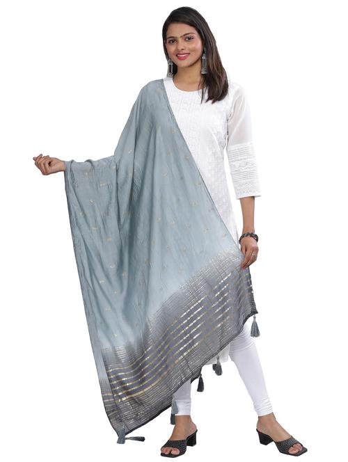 self design woven dupatta - 20125966 - Very Small Image - 1
