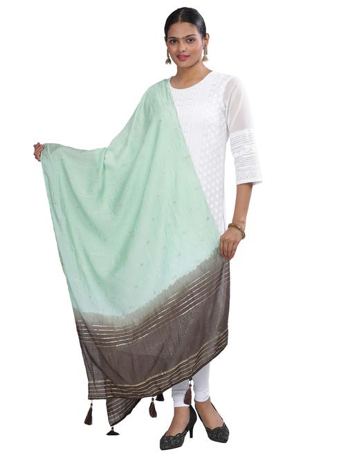 self design woven dupatta - 20125985 - Very Small Image - 1