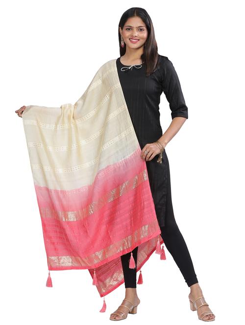 self design woven dupatta - 20125990 - Very Small Image - 1