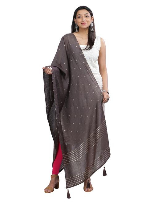 self design woven dupatta - 20126029 - Very Small Image - 1