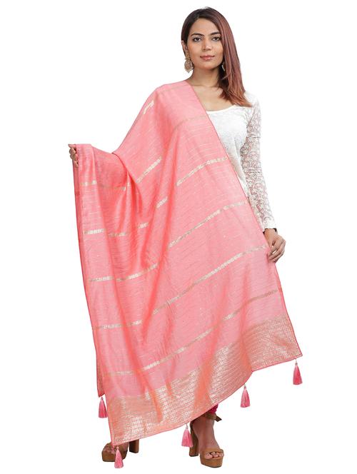 self design woven dupatta - 20126060 - Very Small Image - 1