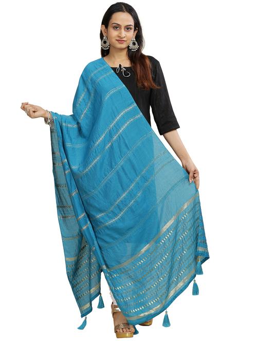self design woven dupatta - 20126099 - Very Small Image - 1